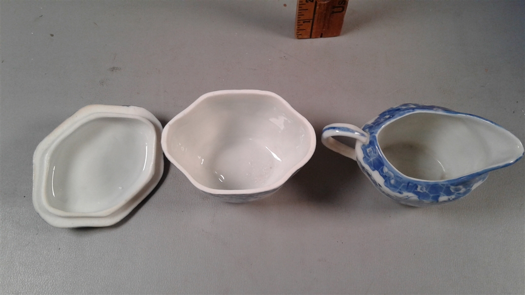 Collection of Blue & White Ceramic & Glassware