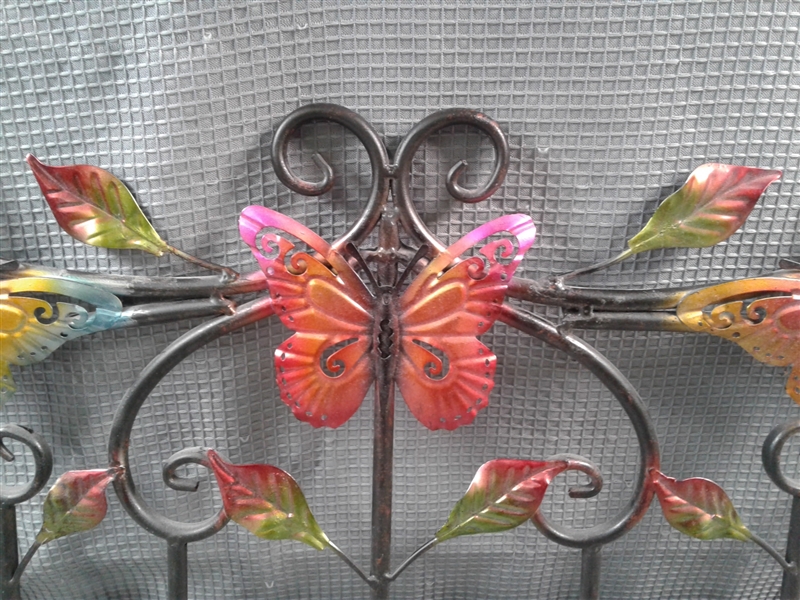 Butterfly Coat Rack and Bird Picture 