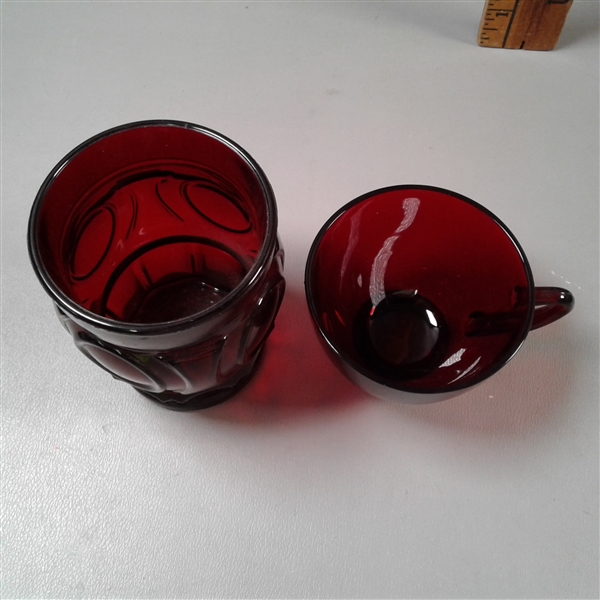 Vintage Red Glass
