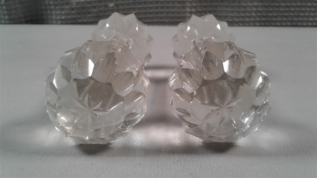Pair of Cut Glass Knife Rests