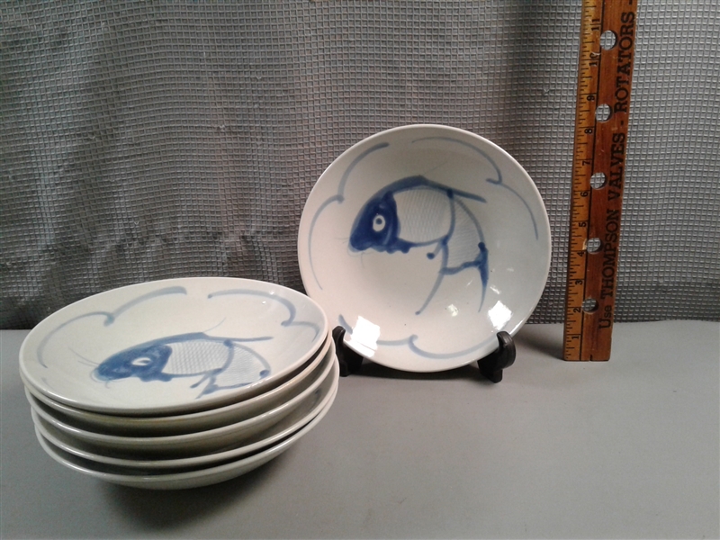 Vintage Asian Blue and White Dishes