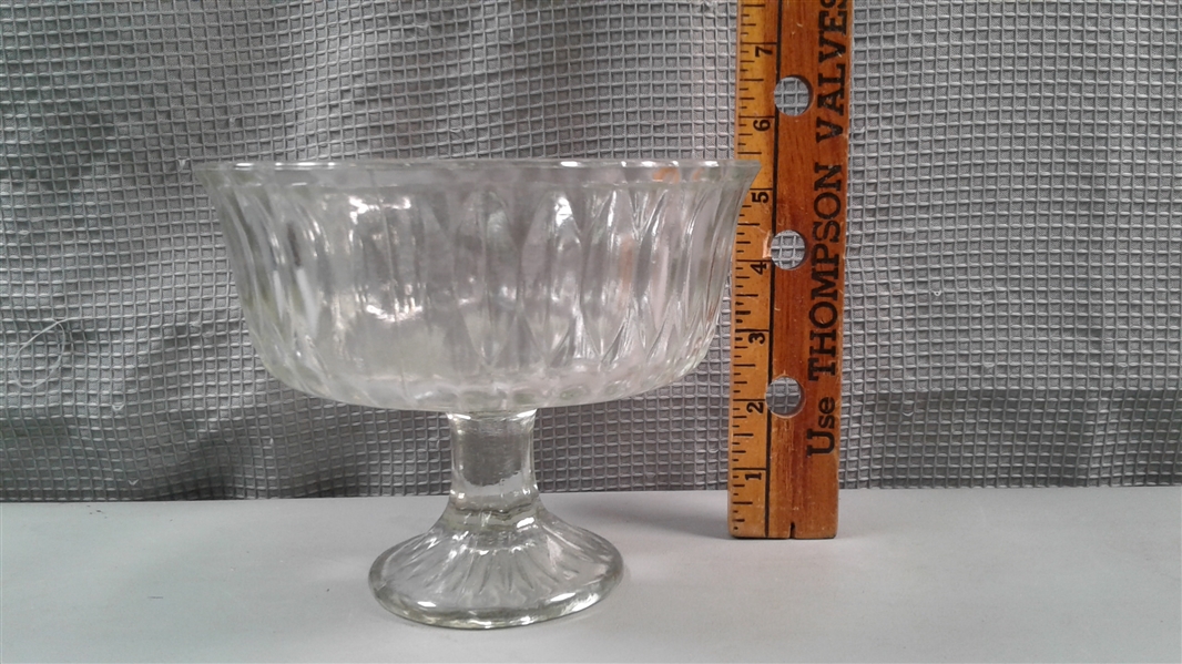 Large 23 Pressed Glass Tray and Other Glass Items