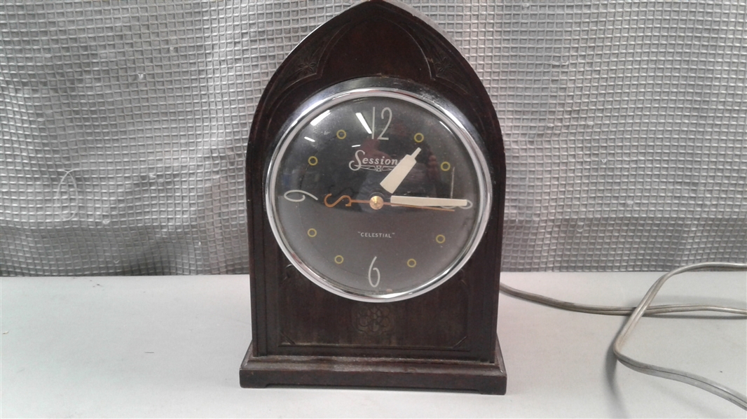 Vintage Gothic Electric Sessions Celestial Mantle Clock