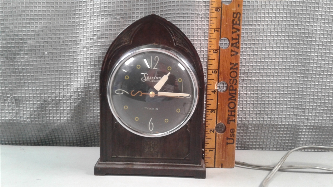 Vintage Gothic Electric Sessions Celestial Mantle Clock