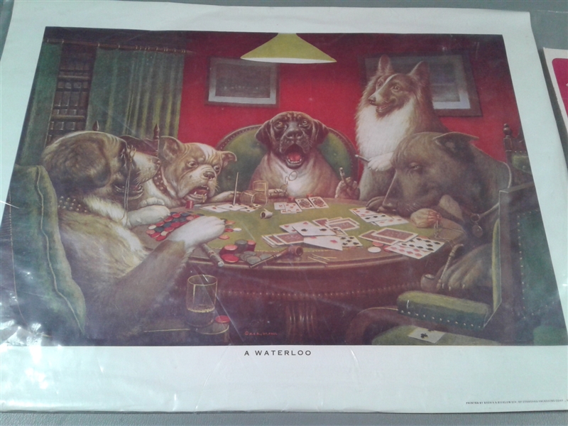 Vintage Poker Dog Prints by CM Coolidge