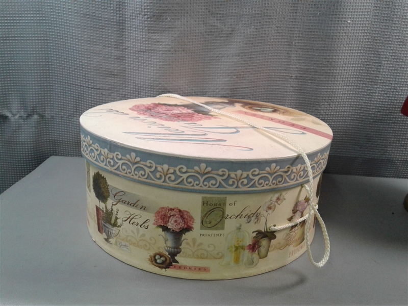 Vintage Hats with Stand and Hat Box