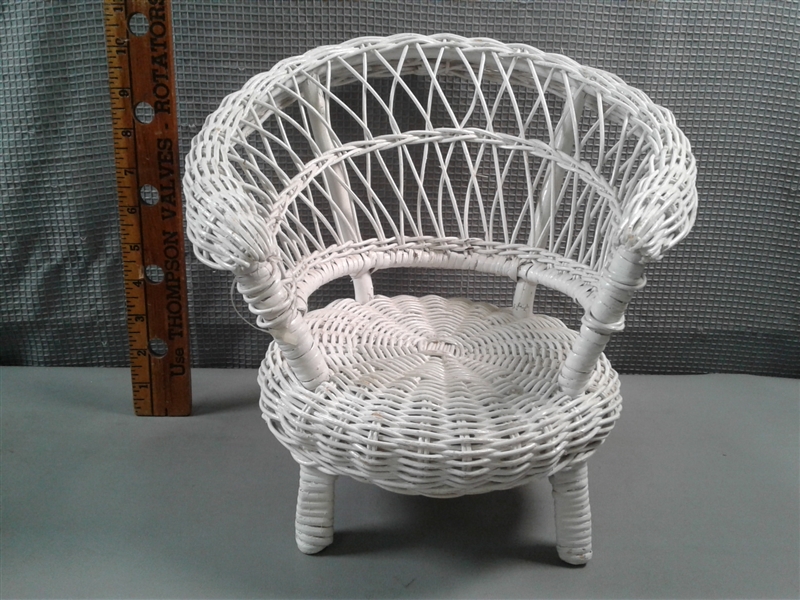 Vintage Wicker Doll Chairs