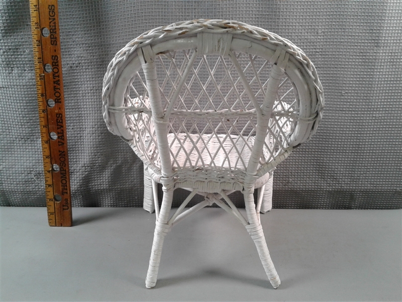 Vintage Wicker Doll Chairs