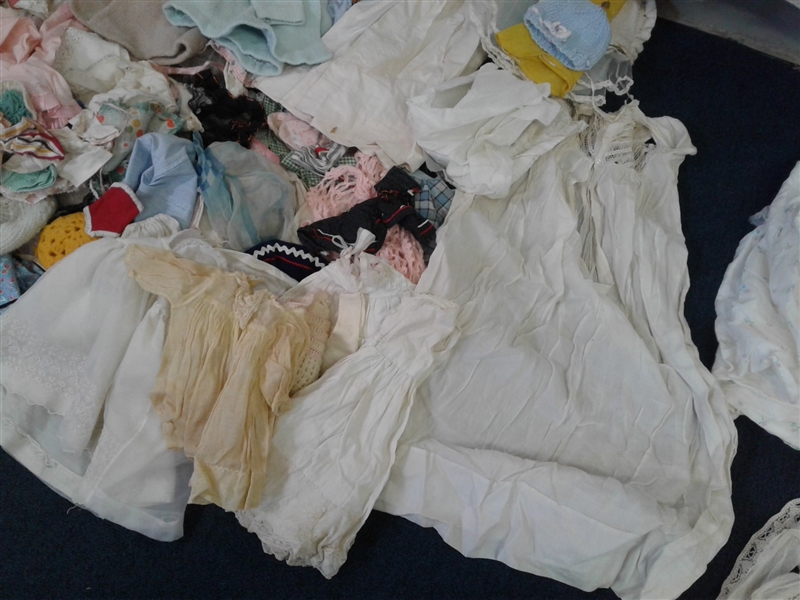Large Lot of Vintage Doll Clothes