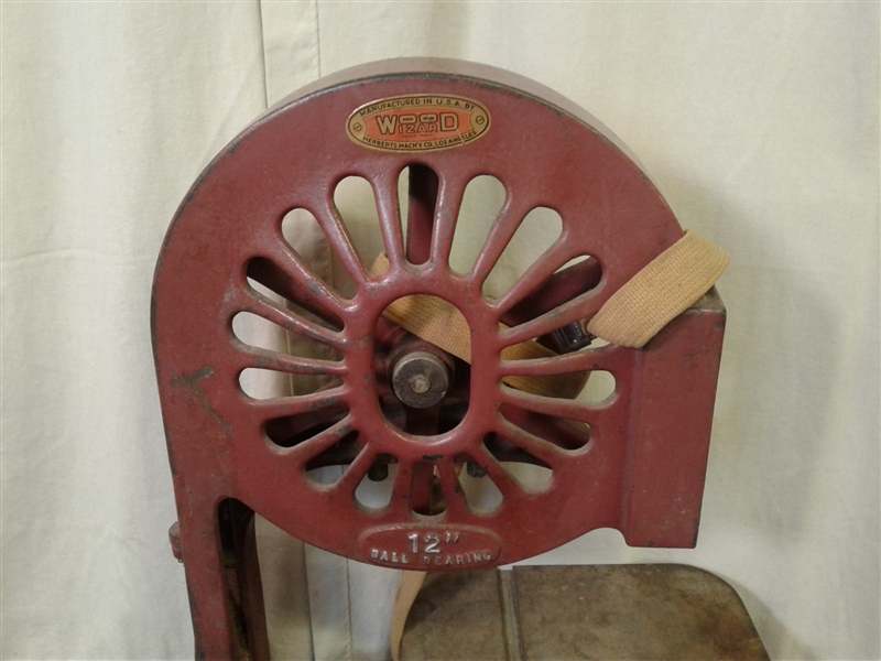 Vintage Herberts Mach'y Co. Wood Wizard 12 Ball Bearing Band Saw