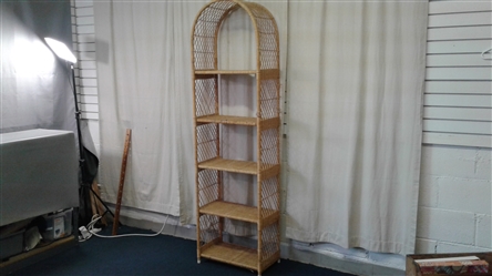 Wicker Shelf with 5 Shelves