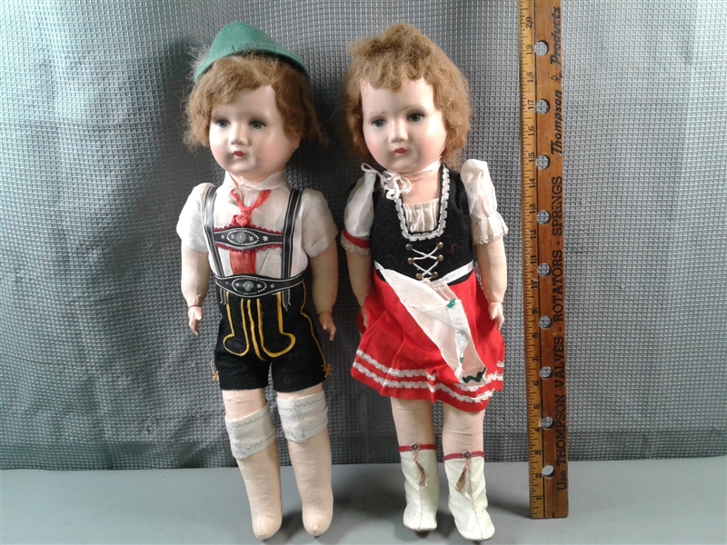 Vintage Hansel and Gretel Dolls