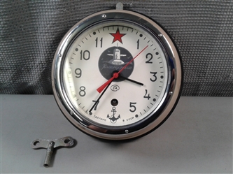Vintage Russian Soviet Maritime Submarine Clock