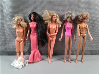Vintage Barbies- Farrah Fawcett, Cher, Bionic Woman