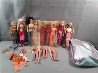 Vintage 1990-2000 Barbies and Bratz Doll Plus Vintage Articles and parts
