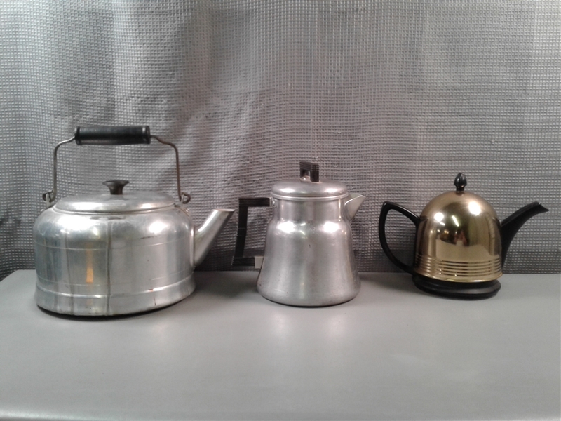 Vintage Teapots and Percolator