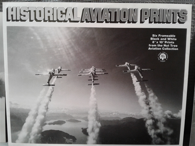 Vintage 1974 Historical Aviation Prints Nut Tree, California- New