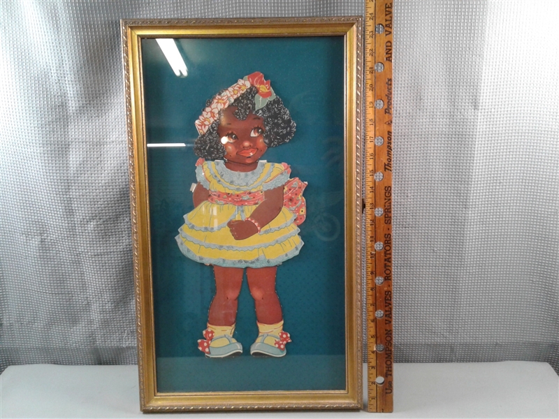 Vintage Paper Dolls In Frames 