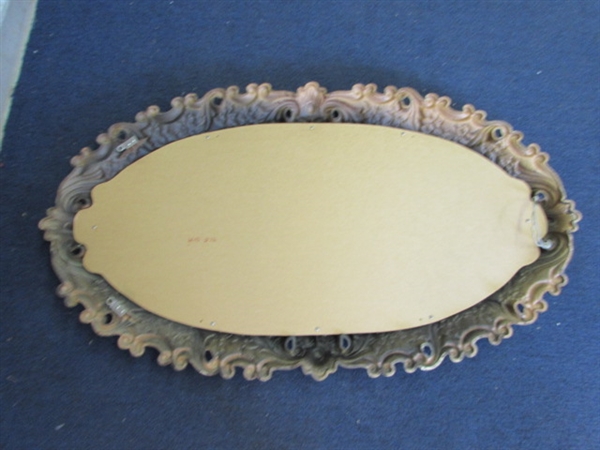 Vintage Ornate Oval Wall Mirror