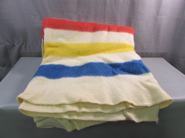Vintage Golden Dawn Wool Blanket