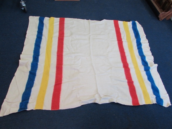 Vintage Golden Dawn Wool Blanket