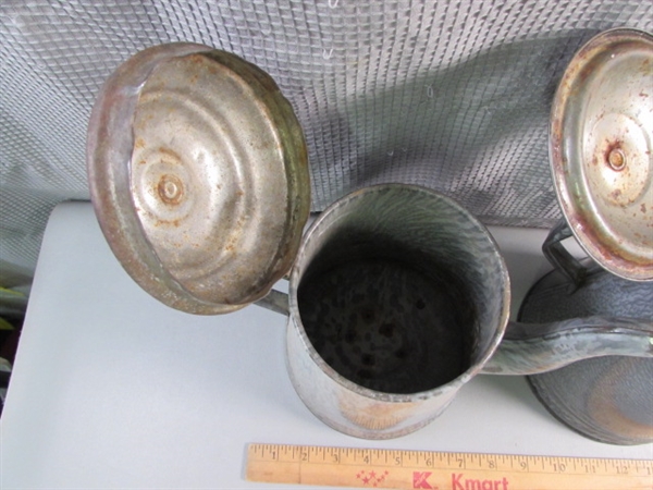 Vintage Graniteware Enamel Cowboy Coffee Pots