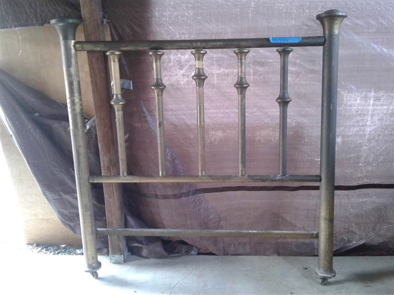 Vintage Brass Bed -Headboard and Footboard 