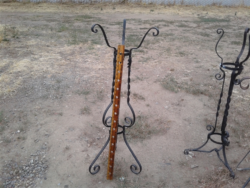 Black Wrought Iron Outdoor Decor Plant Stands