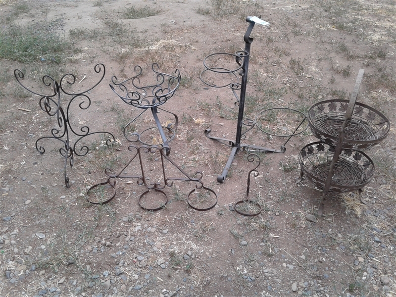 Wrought Iron Plant Stands and Metal Table Frame