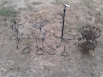 Wrought Iron Plant Stands and Metal Table Frame