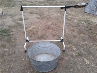 Galvanized Bucket and Adjustable Rack