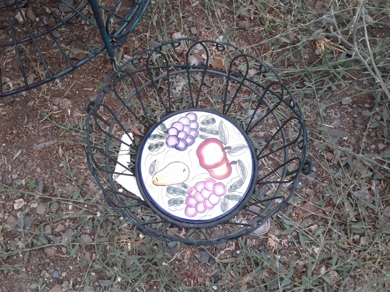 Wire Shelf, Planter, & Baskets