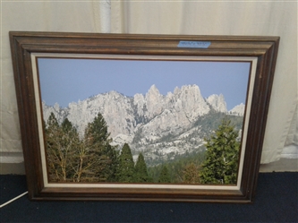 Framed Canvas Print Mountain Picture