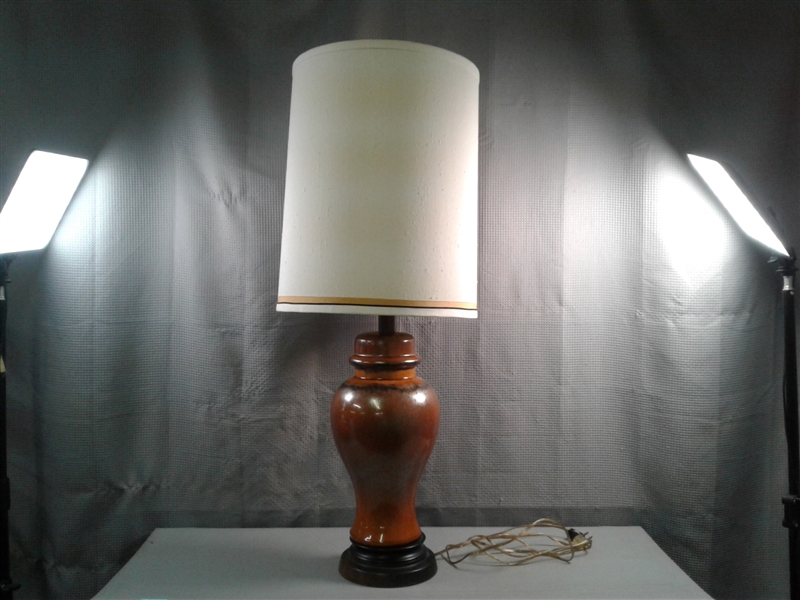 Wood/Ceramic Table Lamp