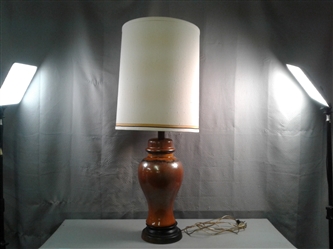 Wood/Ceramic Table Lamp