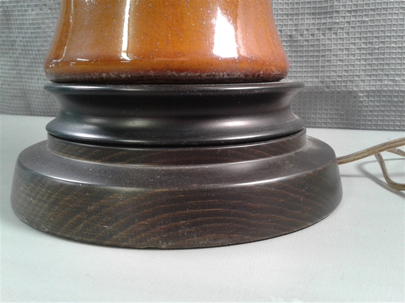 Wood/Ceramic Table Lamp