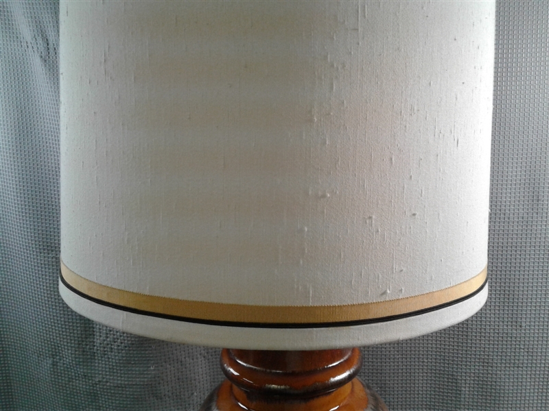 Wood/Ceramic Table Lamp