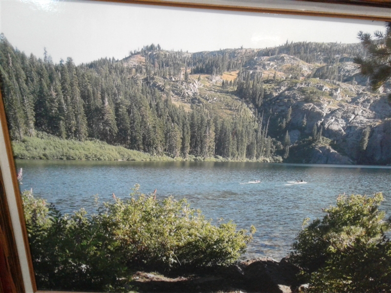 Large Framed Lake Picture