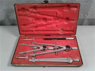 Vintage Vemco Compass Set with Case
