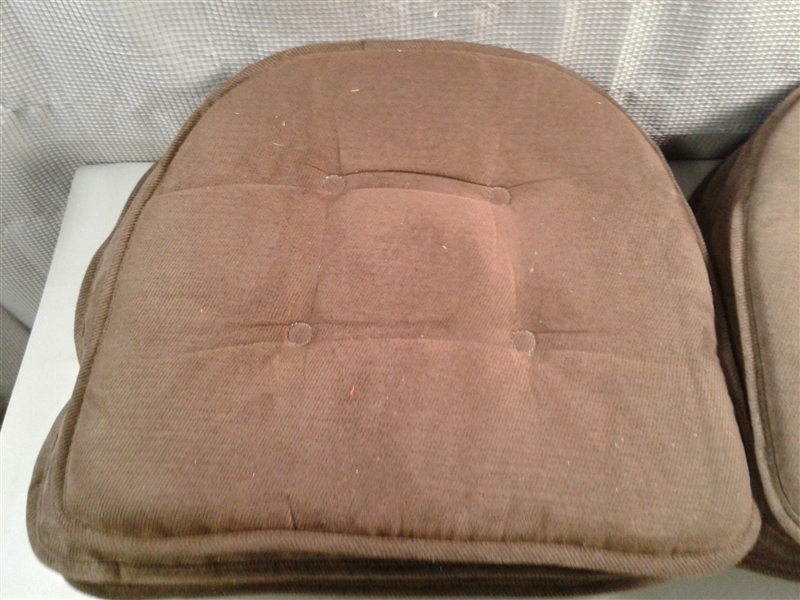 Set of 8 Brown Chair Cushions