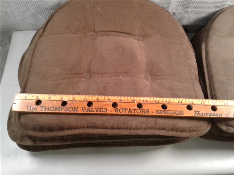 Set of 8 Brown Chair Cushions