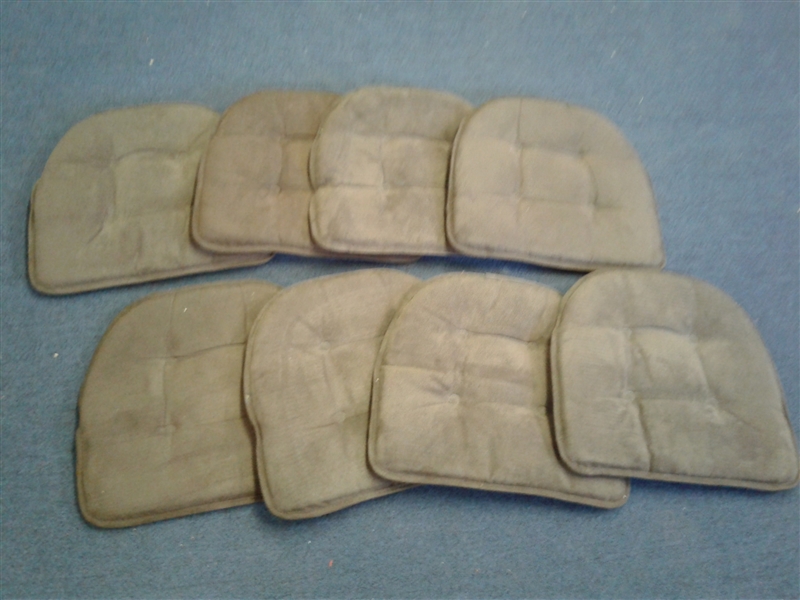 Set of 8 Brown Chair Cushions