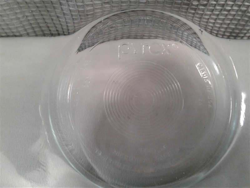 Pyrex and Sterling Colonial English Ironstone Dish