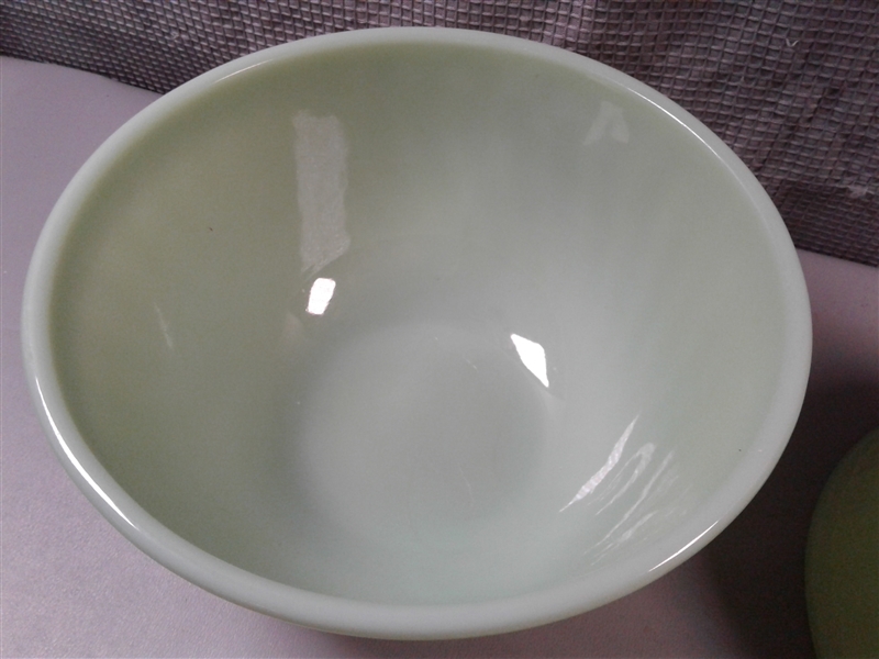 Vintage Jadeite Swirl Mixing Bowls