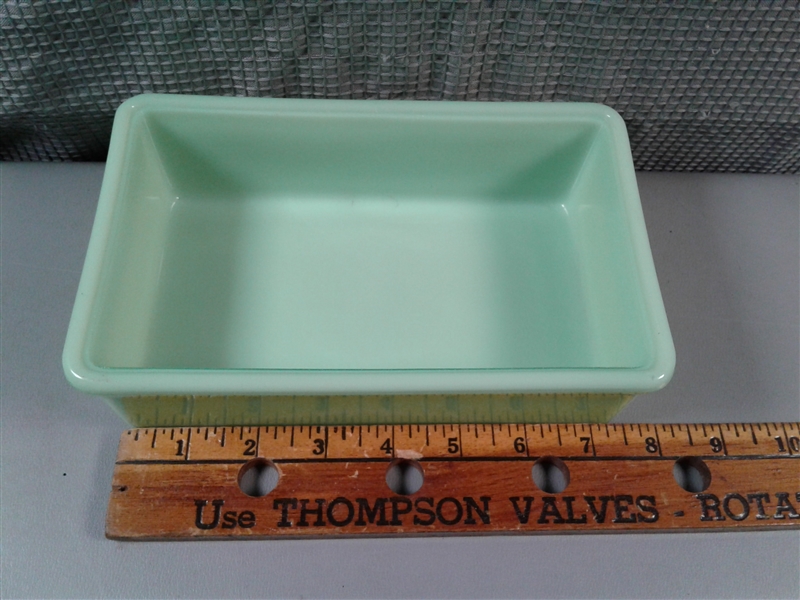 Vintage McKee Jadeite Refrigerator Dish with Lid