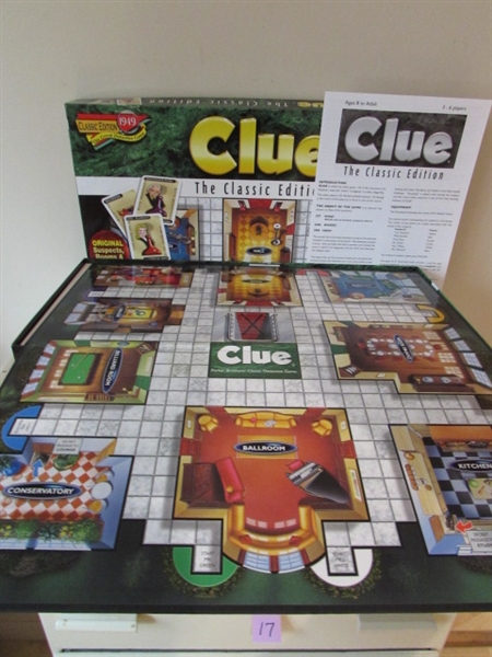 BOARD GAMES - WINEOPOLY, MONOPOLY & CLUE