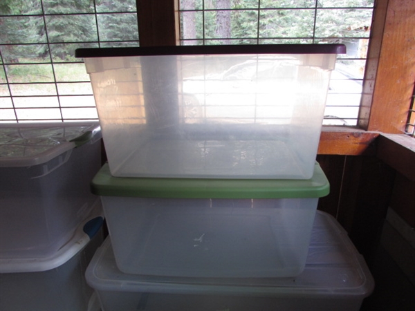 7 RUBBERMAID & STERILITE STORAGE TUBS WITH LIDS
