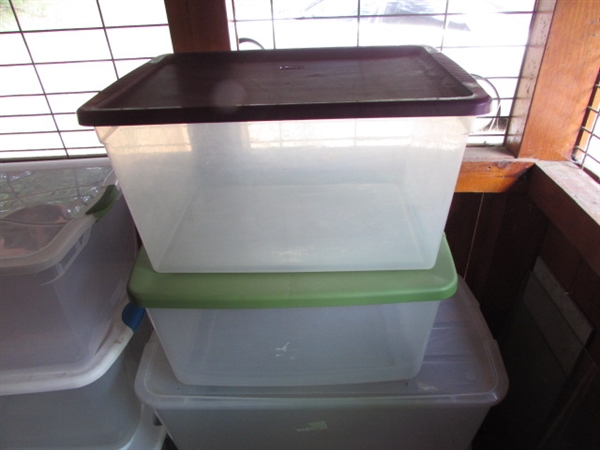 7 RUBBERMAID & STERILITE STORAGE TUBS WITH LIDS