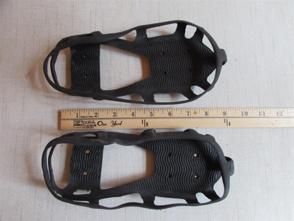 2 PAIR OVER-THE-SHOE TRACTION CLEATS