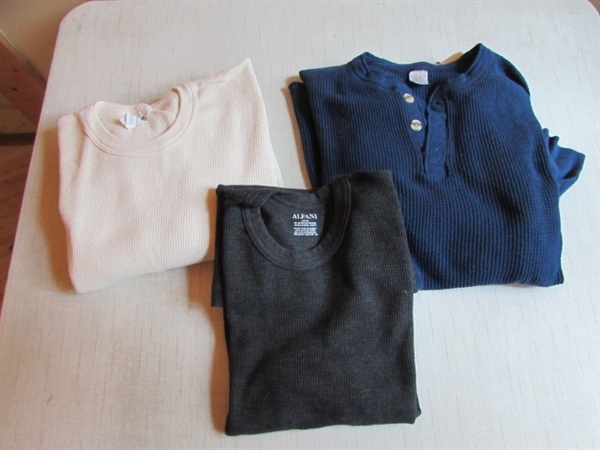 LONG JOHNS - THERMAL TOPS AND BOTTOMS - SOME ARE NEW